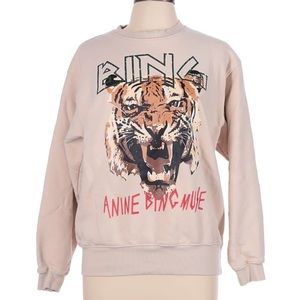 Anine Bing tiger sweatshirt in beige